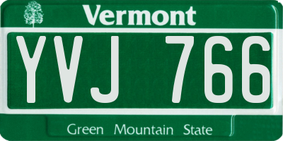 VT license plate YVJ766