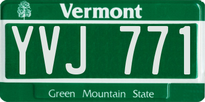 VT license plate YVJ771