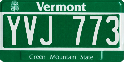 VT license plate YVJ773