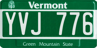VT license plate YVJ776
