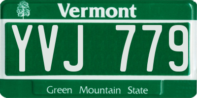 VT license plate YVJ779