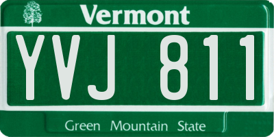 VT license plate YVJ811