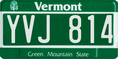 VT license plate YVJ814