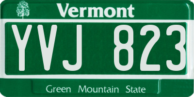 VT license plate YVJ823