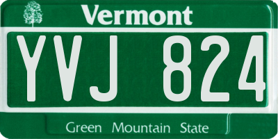 VT license plate YVJ824