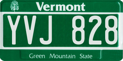 VT license plate YVJ828