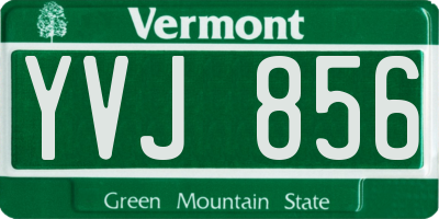 VT license plate YVJ856