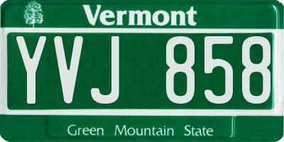 VT license plate YVJ858
