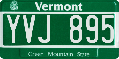 VT license plate YVJ895