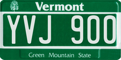 VT license plate YVJ900
