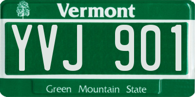 VT license plate YVJ901