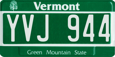 VT license plate YVJ944