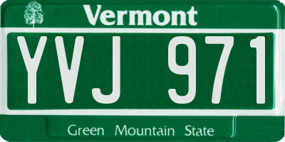 VT license plate YVJ971