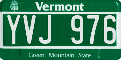 VT license plate YVJ976