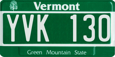 VT license plate YVK130
