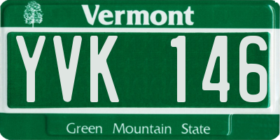 VT license plate YVK146