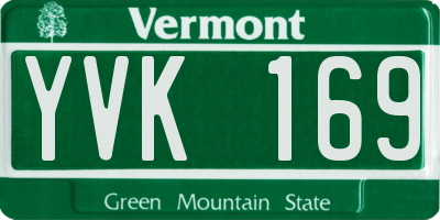 VT license plate YVK169