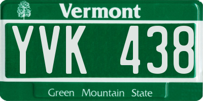 VT license plate YVK438