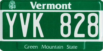 VT license plate YVK828