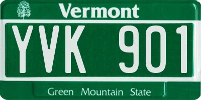 VT license plate YVK901