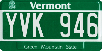 VT license plate YVK946