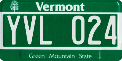 VT license plate YVL024