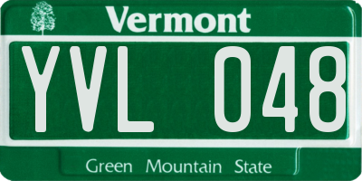 VT license plate YVL048
