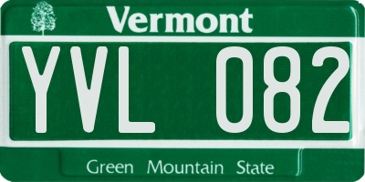 VT license plate YVL082