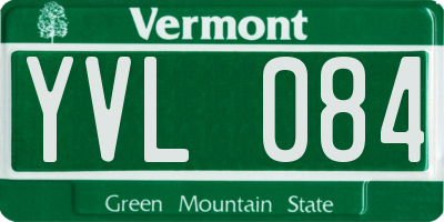 VT license plate YVL084