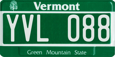 VT license plate YVL088