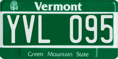 VT license plate YVL095