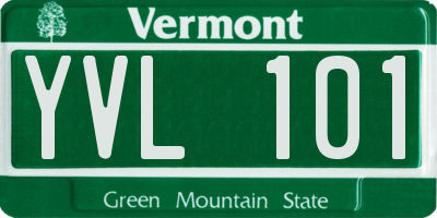 VT license plate YVL101
