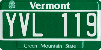 VT license plate YVL119