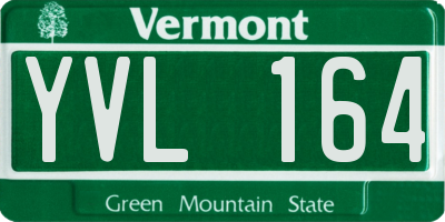 VT license plate YVL164