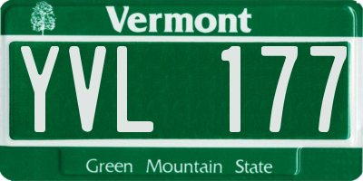 VT license plate YVL177