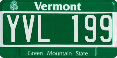 VT license plate YVL199