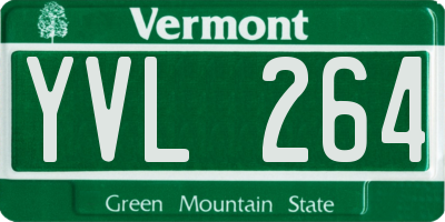 VT license plate YVL264