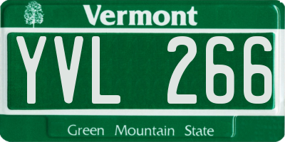 VT license plate YVL266