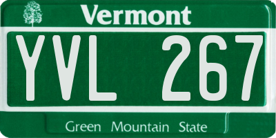 VT license plate YVL267