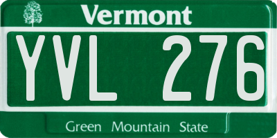 VT license plate YVL276