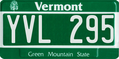 VT license plate YVL295