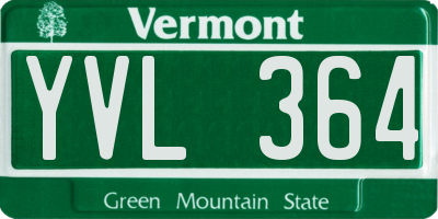 VT license plate YVL364