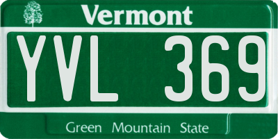 VT license plate YVL369
