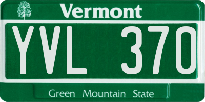 VT license plate YVL370