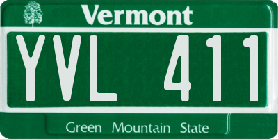 VT license plate YVL411