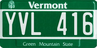 VT license plate YVL416