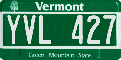 VT license plate YVL427