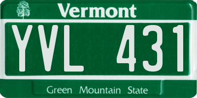 VT license plate YVL431