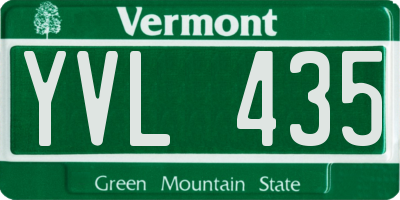 VT license plate YVL435
