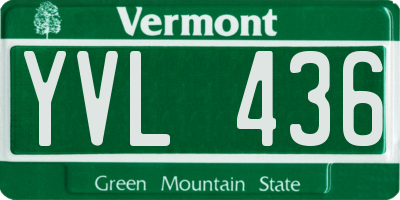VT license plate YVL436